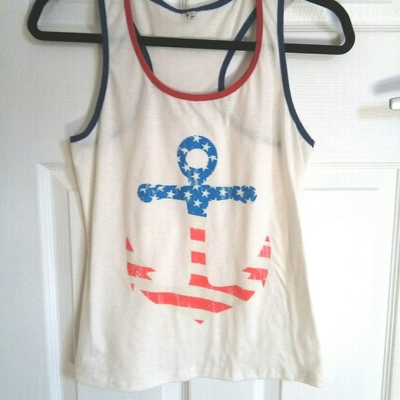 Nautical Tank top Bow back detail - Picture 1 of 4
